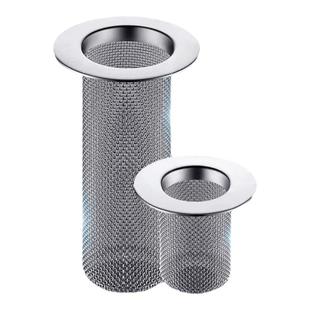 不锈钢地漏过滤网毛发面盆下水管道卫生间洗手池脸盆防堵虫网罩器