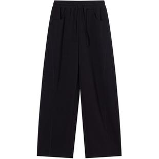 美特斯邦威裤子女2025新款秋季潮流休闲宽松腰头松紧香蕉卫裤长裤