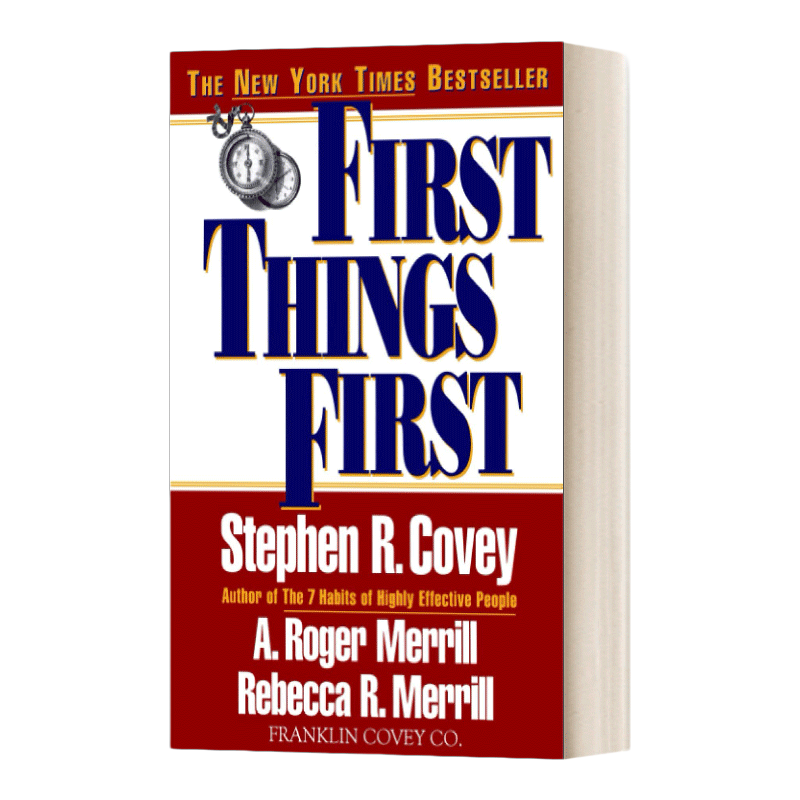 英文原版 First Things First 须急当务之急与时间有约 英文版 进口英语原版书籍