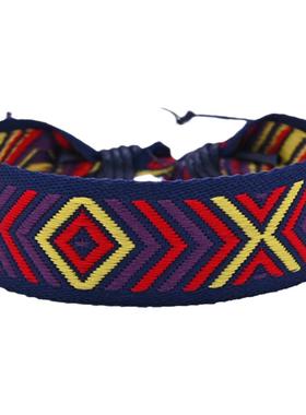 彩色棱形纹手绳几何图形百搭文艺