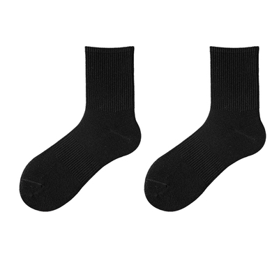 雅鹿袜子男秋冬纯棉抗菌中筒袜加厚吸汗防臭棉袜男士长袜