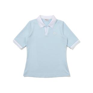 2025春夏季韩国MALBON高尔夫女装修身短袖T恤POLO衫高弹运动休闲