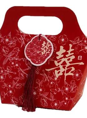粉色喜糖袋2026新款小清新南洋风结婚喜糖盒子特色礼品盒