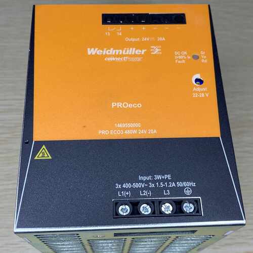 溢价-魏德米勒三相开关电源 PRO ECO3 480W 24V 2