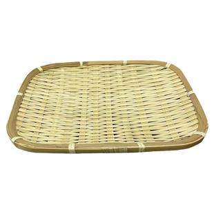 手工竹编收纳筐竹篮子水果篮竹托盘农家编织竹筛点心收纳筐圆簸箕