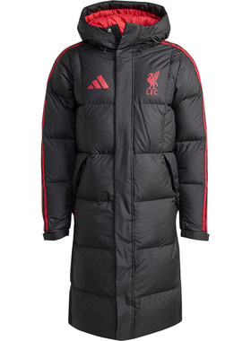 Adidas/阿迪达斯正品冬季男士长款利物浦足球运动羽绒服JW0966