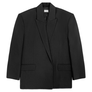 ECHOADE日本进口羊毛混纺 经典宽松廓型细腻筋骨感宽肩西装外套