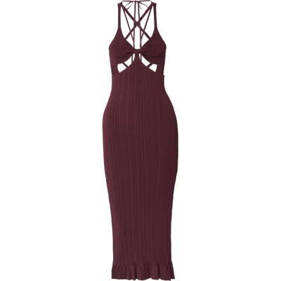 【折扣】Philosophy 女挖剪罗纹针织连衣裙