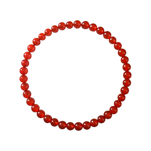 纯天然红玛瑙手串男红色水晶手链女红玉髓本命年转运珠极细小米珠