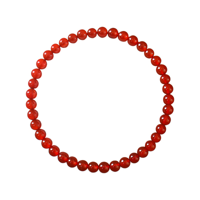 纯天然红玛瑙手串男红色水晶手链女红玉髓本命年转运珠极细小米珠