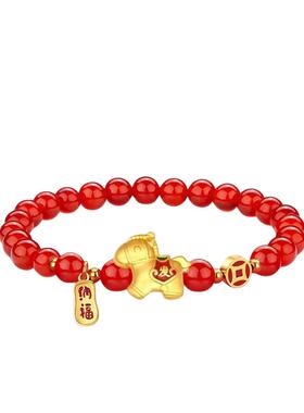 2026马年女童红色纳福串珠手链