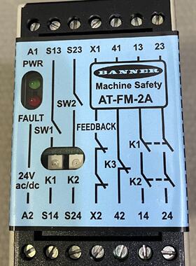 议价-ABANNER AT-FM-2A 邦纳安全继电器成色新