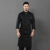 Черный лонгслив, фартук