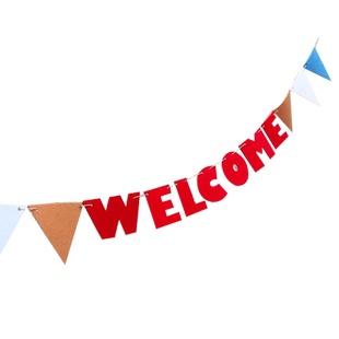 welcome欢迎字母 马戏团游乐场派对活动聚会布置装饰摄影道具拉条