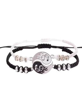 国风复古手工太极阴阳龙手链男女