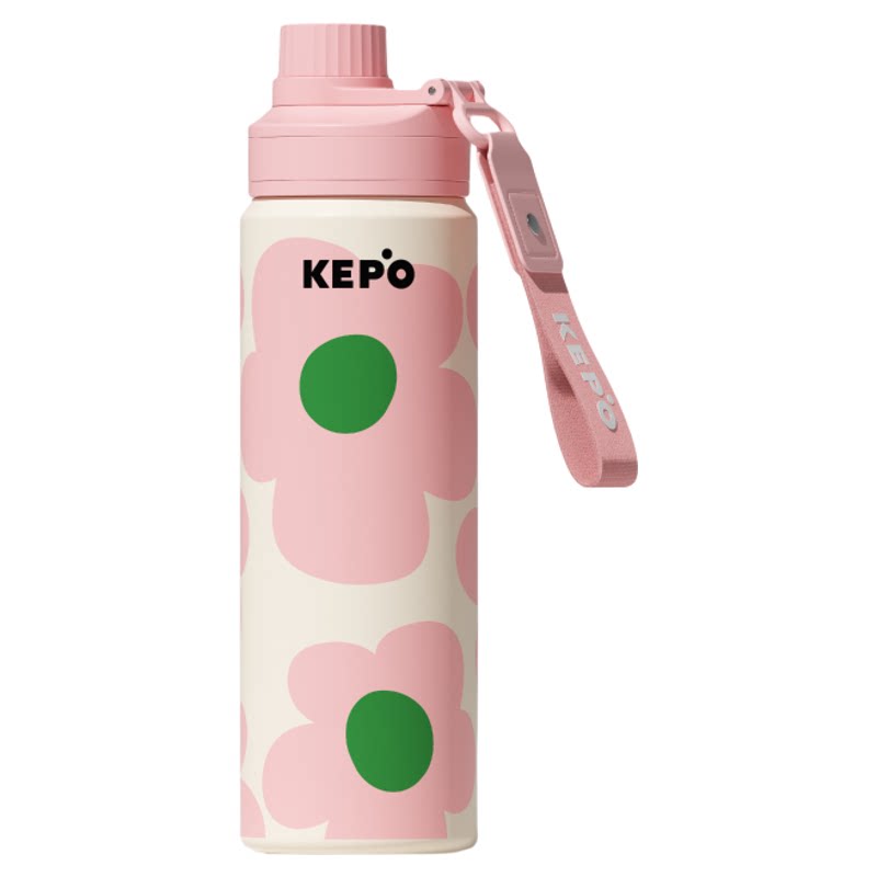 KEPO运动保温杯高颜值水杯提绳大容量吸管杯子水壶便携密封防漏