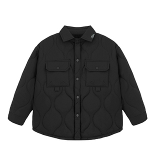 派町童装男童棉服外套儿童双口袋夹棉棉服2025新款保暖秋冬装洋气