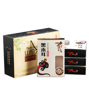 木耳包装盒蘑菇礼品盒食用菌干果礼品盒香菇榛子松子坚果山珍包装