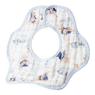 婴儿口水巾a类纯棉防水小月龄透气围嘴宝宝纱布围兜防吐奶围脖男