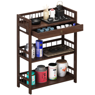 茶架子置物架子茶叶收纳柜客厅小型博古架茶室茶具架子茶叶展示柜