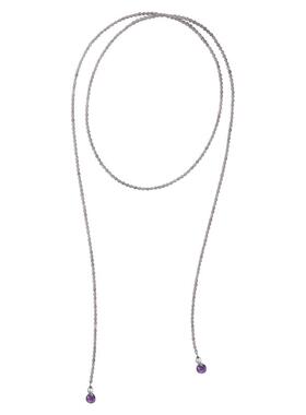 无用之用灰月光橄榄石白水晶项链