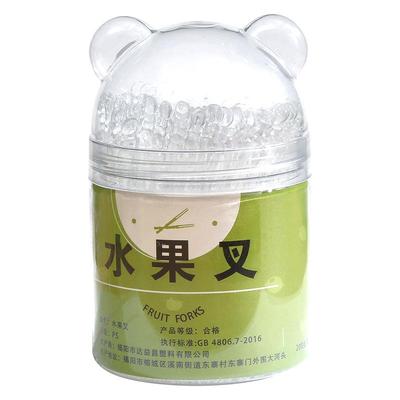 家用透明蛋糕叉透明塑料点心叉子
