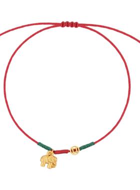 阿吉豆手链S925银新年红绳手饰品