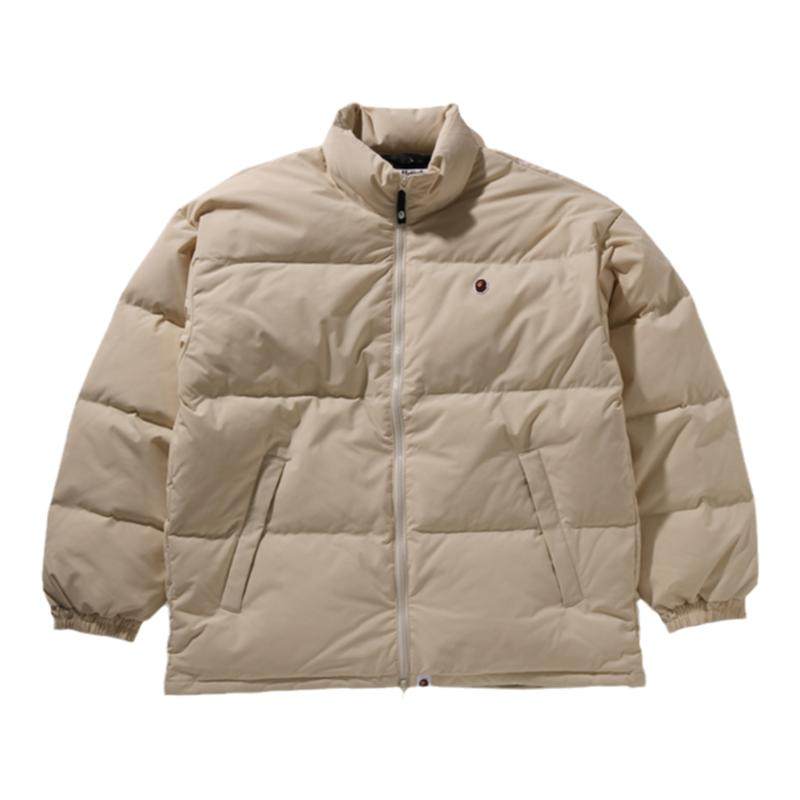 猿人刺绣标纯色羽绒服BAPE