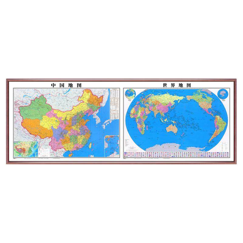 中国地图挂画办公室背景墙装饰画