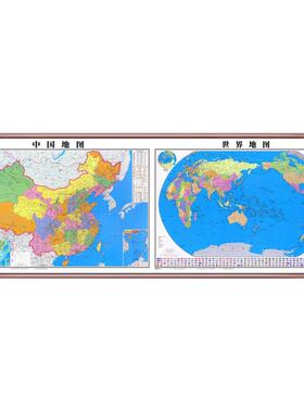 中国地图挂画办公室背景墙装饰画