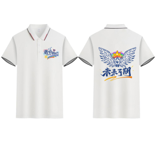 毕业班服定制POLO衫小学生六年级初中生纯棉短袖幼儿园儿童文化衫