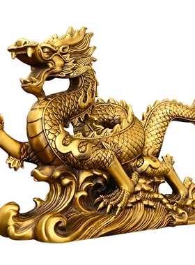 铜龙摆件五爪金龙生肖龙水龙装饰