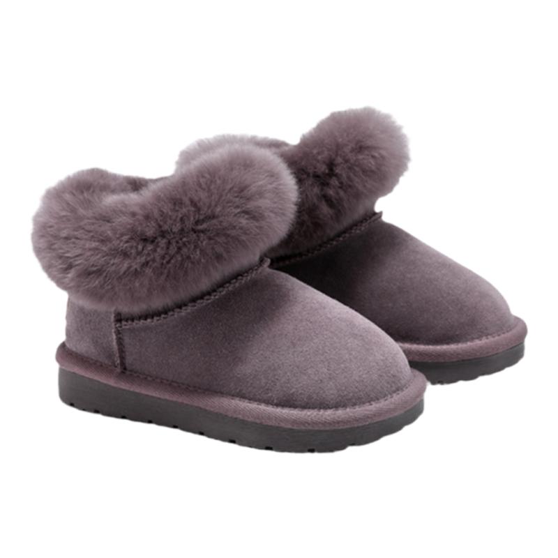 ELLEKIDS女童雪地靴防滑冬季