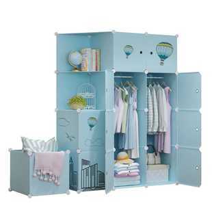 简易衣柜子单人小组装收纳塑料租房宿舍家用简约现代经济型布衣橱