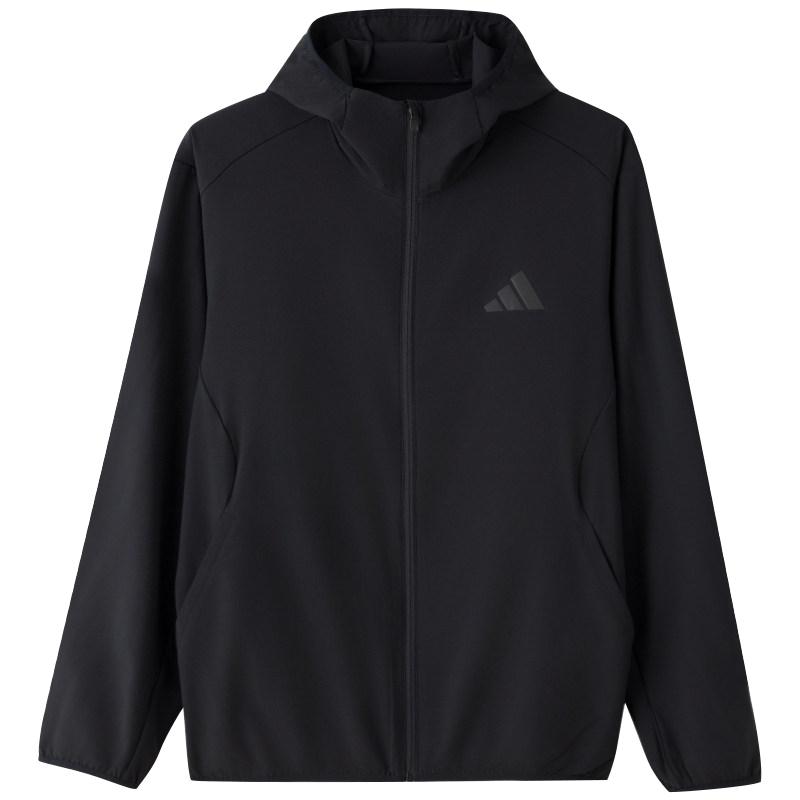 Adidas阿迪达斯男装2026秋季新款TRN WV JKT梭织连帽外套KU8496