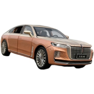 红旗H9合金属汽车模型阅兵礼宾车声光回力儿童玩具收藏送礼物摆件