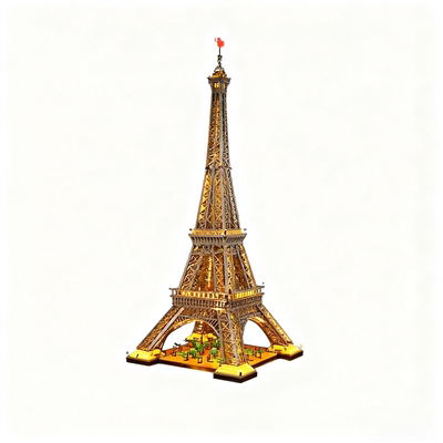 适用于乐高铁塔10307底座展示柜