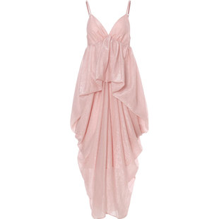 从那以后海岛挂脖吊带裙长裙海边度假礼服穿搭小裙子粉色连衣裙女