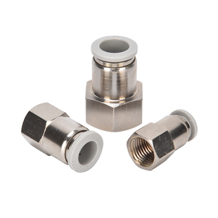 气动快插内螺纹铜内丝直通气管快速接头PCF4-M5/6-01/8-02/10-03