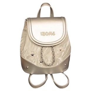 小背包女双肩2025新款出游银色迷你小书包ins韩系皮质通勤小书包