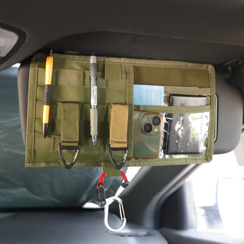 多功能战术汽车遮阳板收纳袋汽车配件整理悬挂Molle收纳包杂物