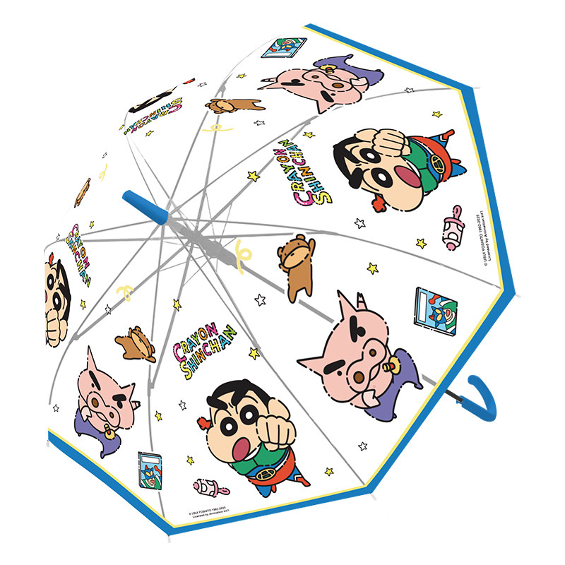 蜡笔小新正版自动长柄透明雨伞