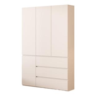 实木衣柜家用卧室对开门储物收纳大衣橱分段式免拉手2025爆款衣柜