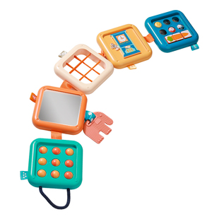 忙碌叠叠乐宝宝镜子蒙氏早教益智玩具婴儿忙碌板精细动作训练教具