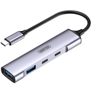 优越者TypeC转USB分线器手机平板电脑通用外接多插口USB扩展器铝合金转换器多口hub集线器一拖四usb拓展坞