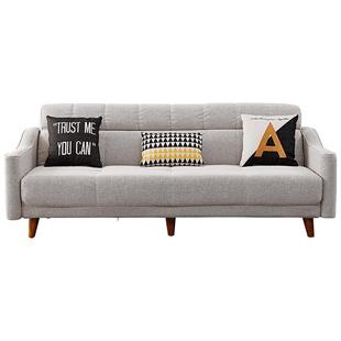 全友家居北欧直排布艺沙发折叠两用小户型客厅公寓三人位沙发床