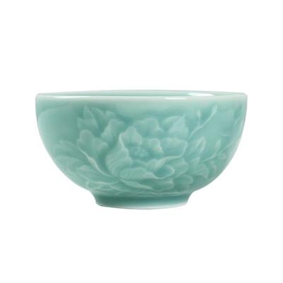 龙泉西冲青瓷茶花浮雕高颜值餐具