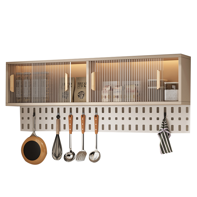 厨房置物柜壁挂式吊柜调味品壁挂柜餐厅洞洞板墙壁柜挂墙式储物柜
