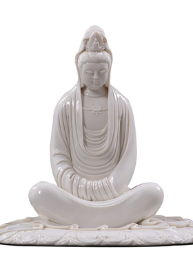 陶瓷自在观音摆件装饰品