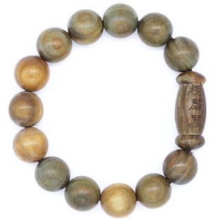 绿檀木楞严咒檀香沉香木108颗佛珠手链黑檀木男女款手串手链手珠